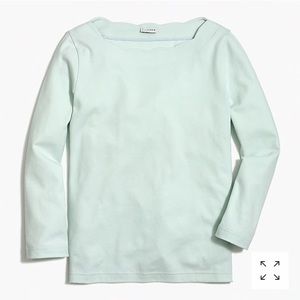 Long sleeve scalloped t-shirt